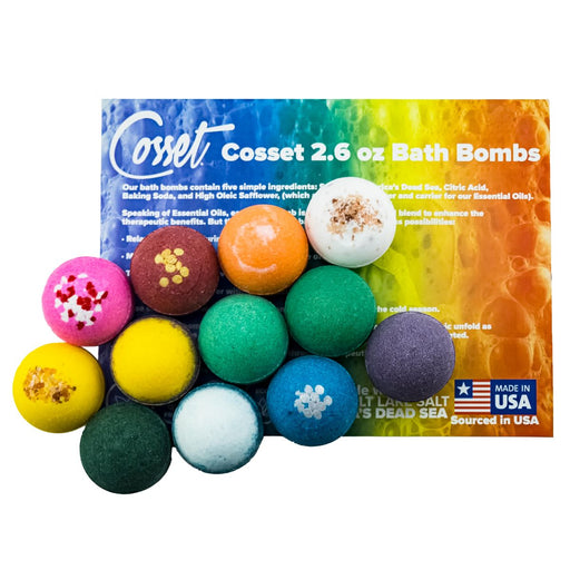 Cosset 2.6oz Bath Bomb 12 Pack